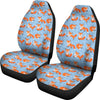 Fox Snow Pattern Print Universal Fit Car Seat Cover-grizzshop