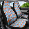 Fox Snow Pattern Print Universal Fit Car Seat Cover-grizzshop