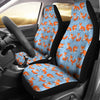 Fox Snow Pattern Print Universal Fit Car Seat Cover-grizzshop