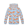 Fox Snow Pattern Print Women Pullover Hoodie-grizzshop