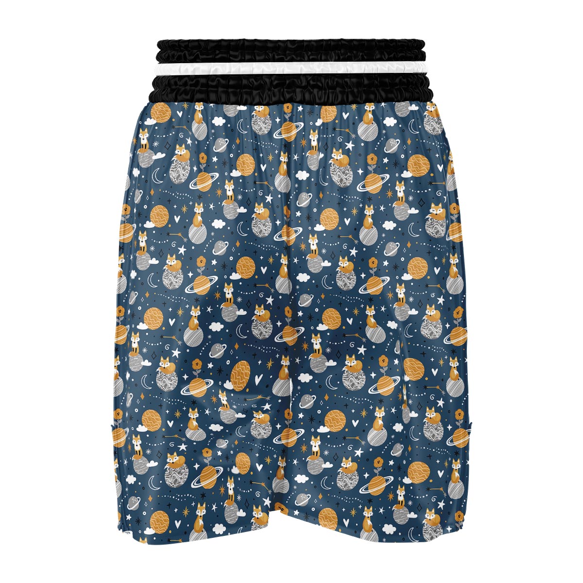 Fox Space Print Pattern Boxing Shorts-grizzshop