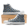 Fox Space Print Pattern White High Top Shoes-grizzshop