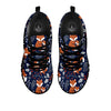 Fox Winter Print Pattern Black Sneaker-grizzshop