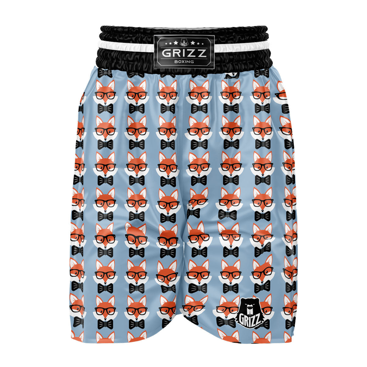 Fox With Glasses Print Pattern Boxing Shorts-grizzshop