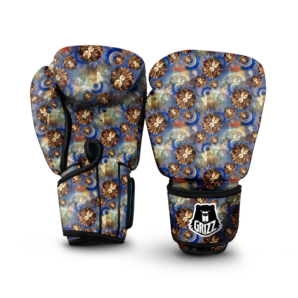 Fractal Abstract Print Boxing Gloves-grizzshop