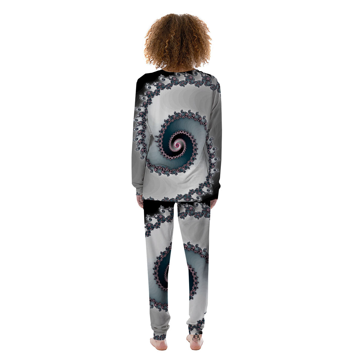 Fractal Infinite Print Women's Pajamas-grizzshop