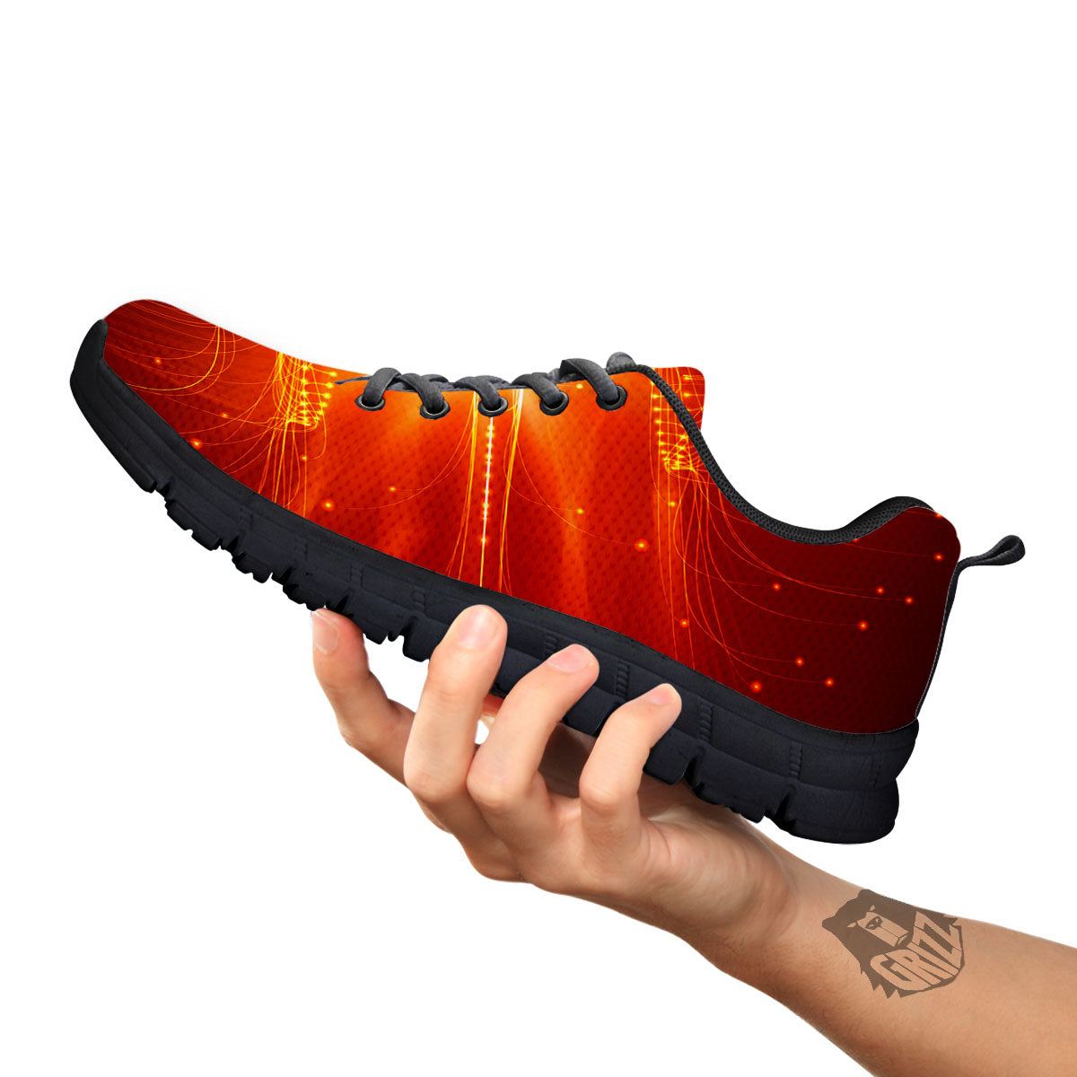 Fractal Light Print Black Sneaker-grizzshop