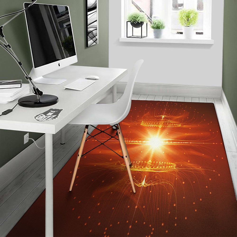Fractal Light Print Floor Mat-grizzshop