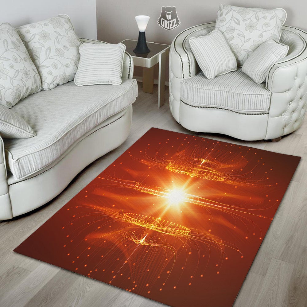 Fractal Light Print Floor Mat-grizzshop