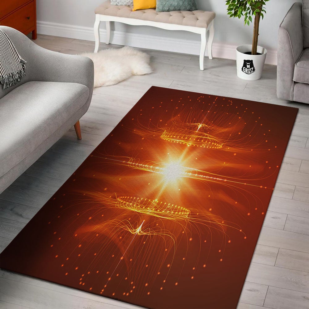 Fractal Light Print Floor Mat-grizzshop