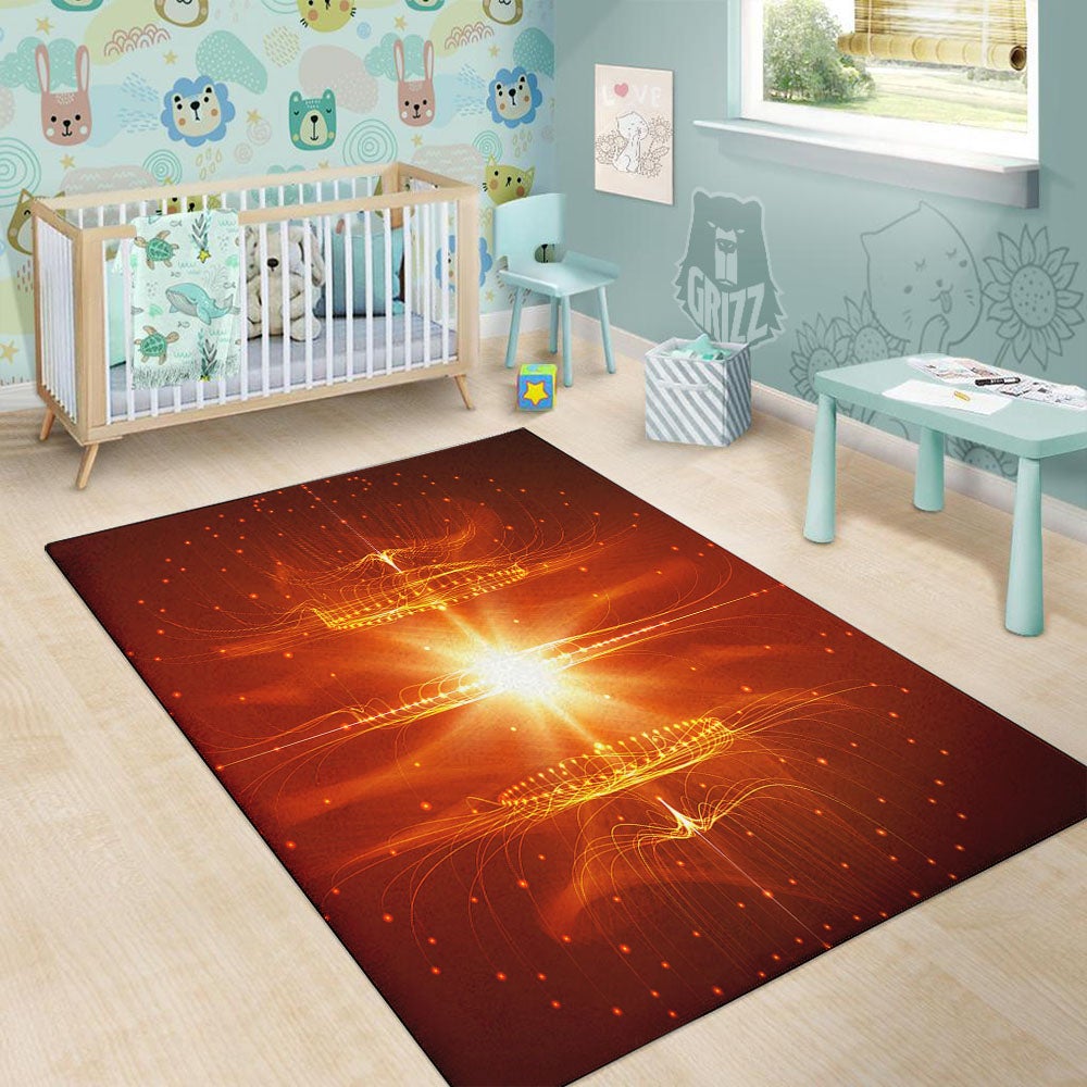 Fractal Light Print Floor Mat-grizzshop