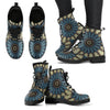 Fractal Mandala Women's Leather Boots-grizzshop