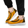 Fractal Orange Print White Athletic Shoes-grizzshop