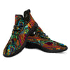 Fractal Psychedelic Print Pattern Black Athletic Shoes-grizzshop