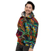 Fractal Psychedelic Print Pattern Men's Hoodie-grizzshop