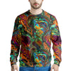 Fractal Psychedelic Print Pattern Men's Sweatshirt-grizzshop