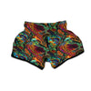 Fractal Psychedelic Print Pattern Muay Thai Boxing Shorts-grizzshop