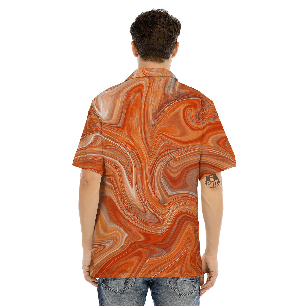 Fractal Psychedelic Trippy Print Men's Hawaiian Shirt-grizzshop