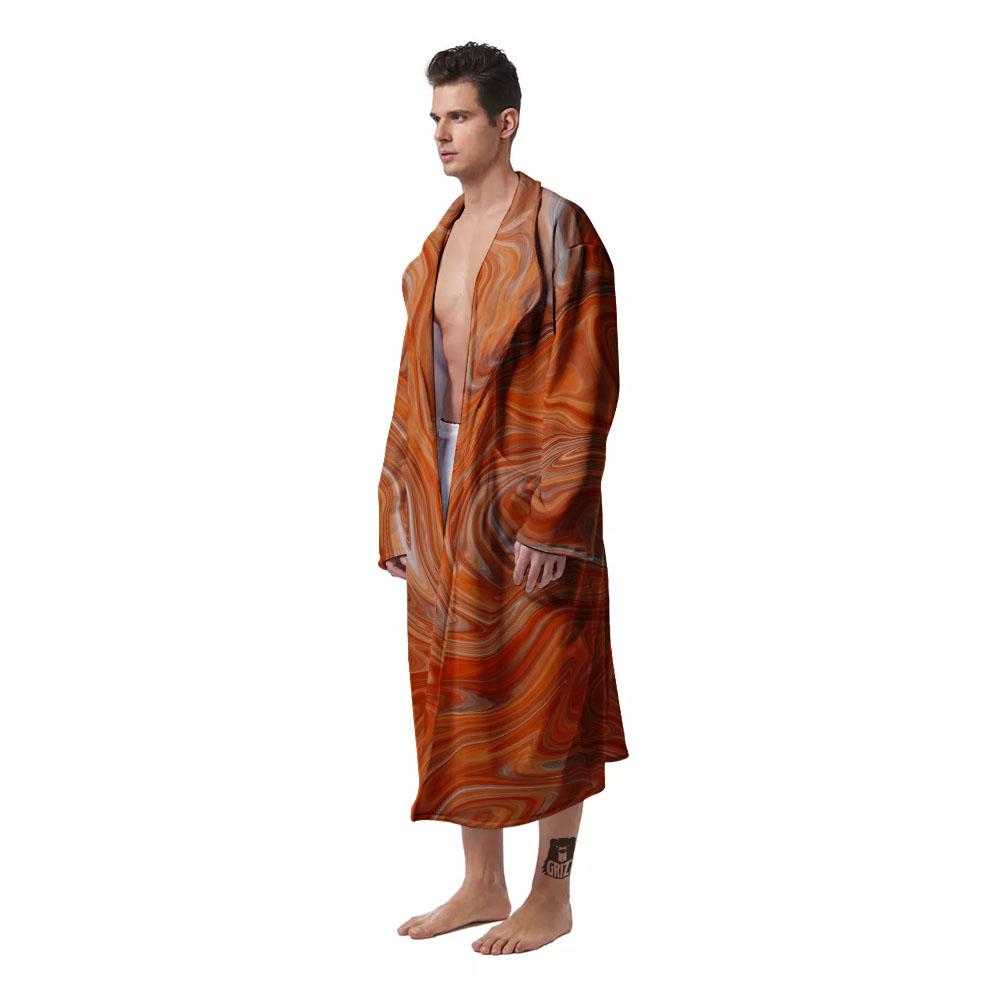 Fractal Psychedelic Trippy Print Men's Robe-grizzshop