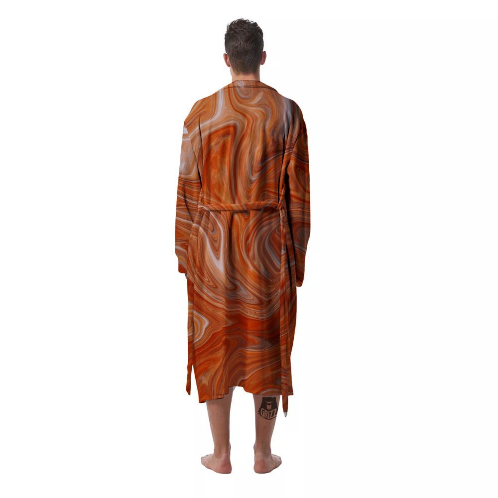 Fractal Psychedelic Trippy Print Men's Robe-grizzshop