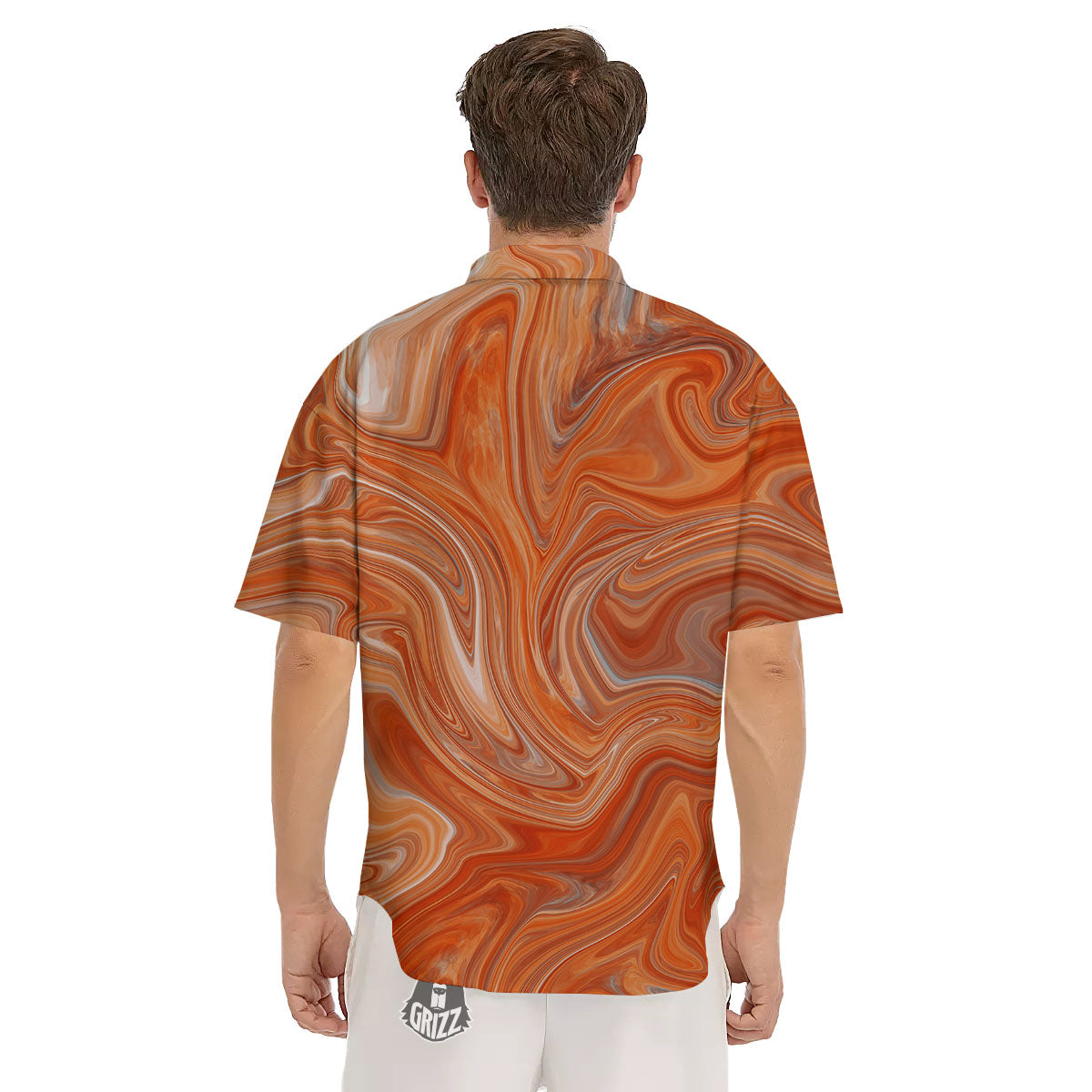 Fractal Psychedelic Trippy Print Men's Short Sleeve Shirts-grizzshop