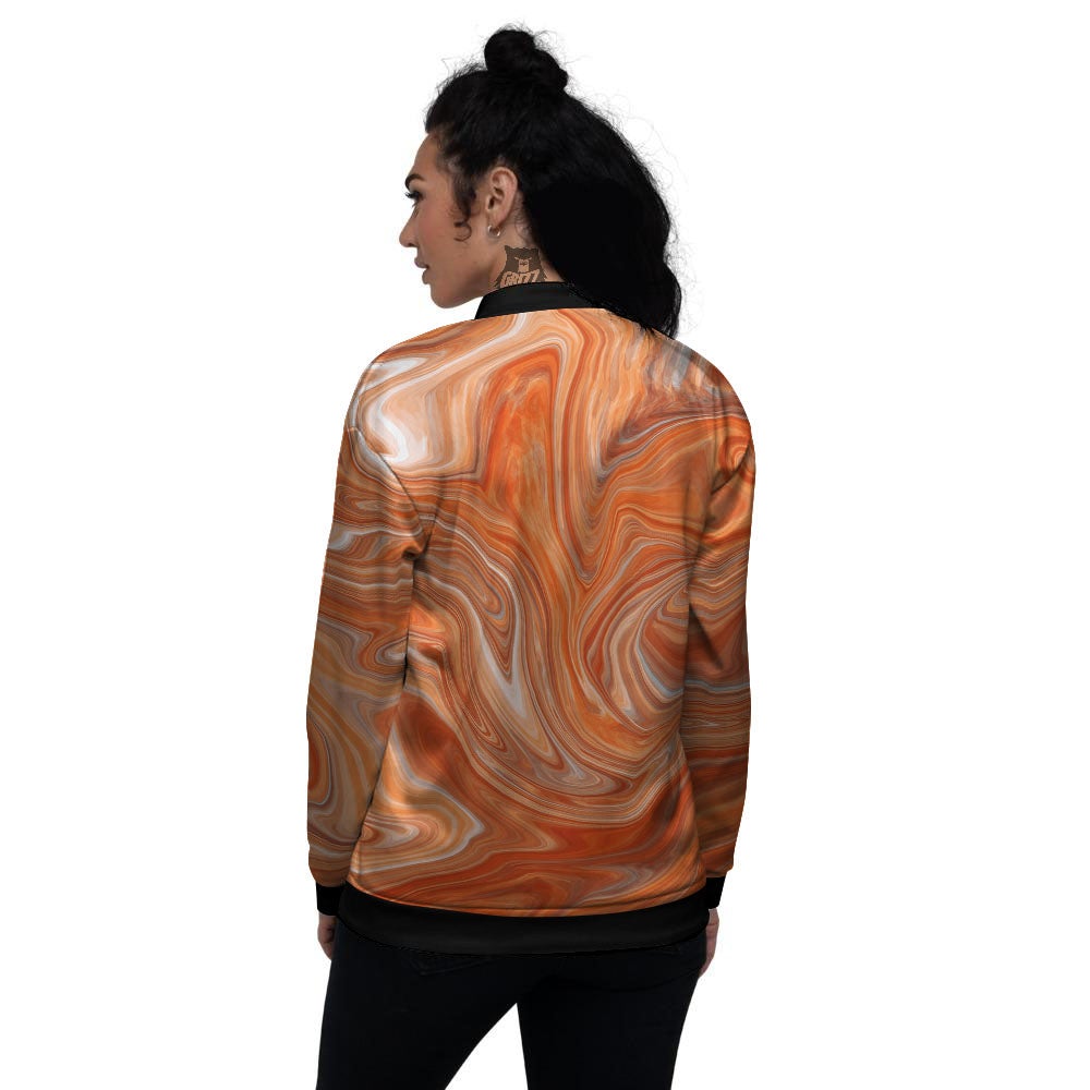 Fractal Psychedelic Trippy Print Women's Bomber Jacket-grizzshop