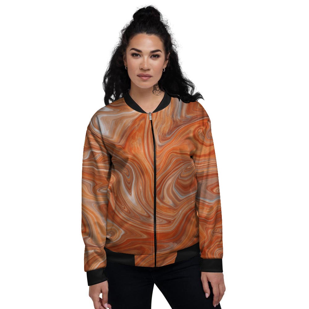 Fractal Psychedelic Trippy Print Women's Bomber Jacket-grizzshop