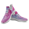 Fractal Spiral Print White Athletic Shoes-grizzshop