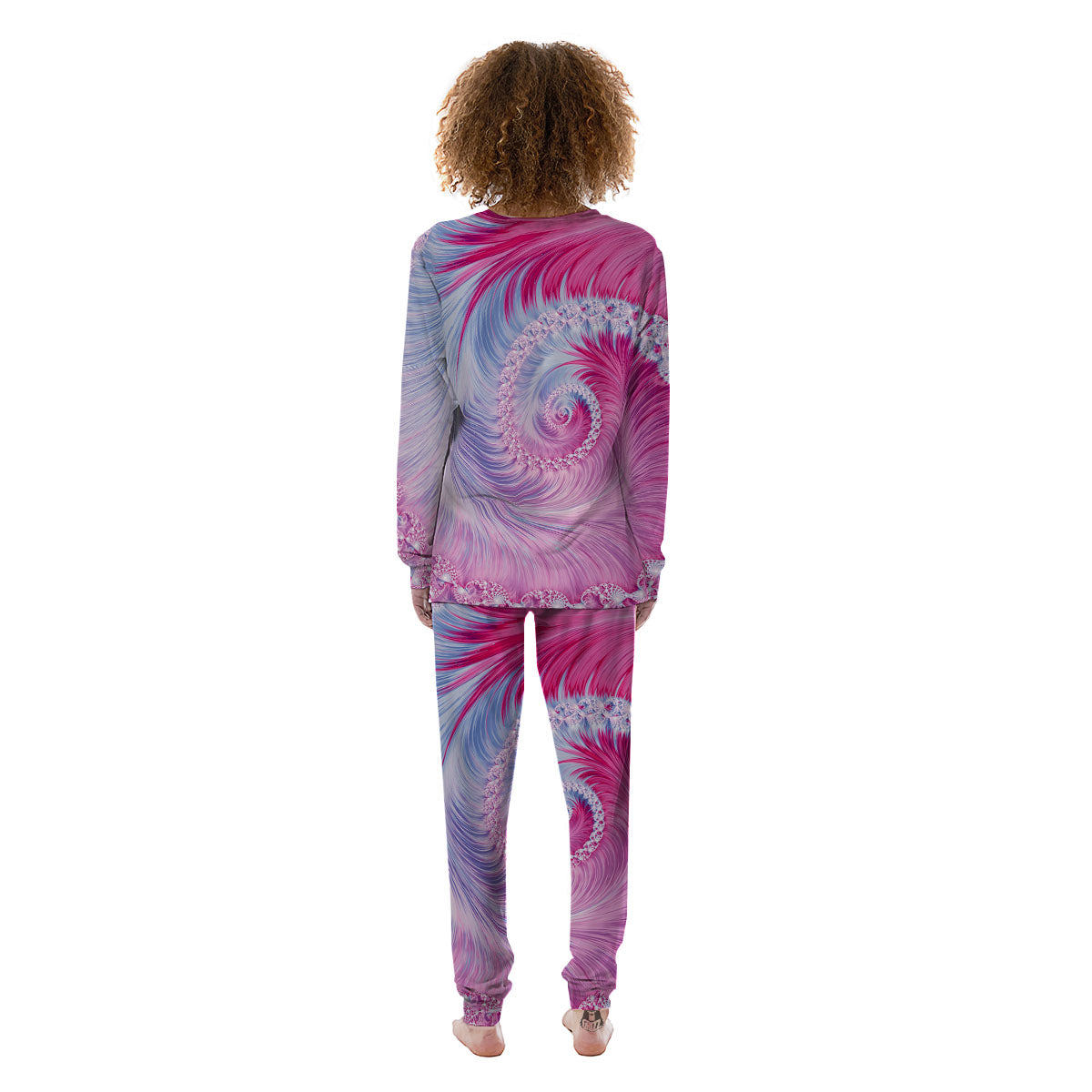 Fractal Spiral Print Women's Pajamas-grizzshop