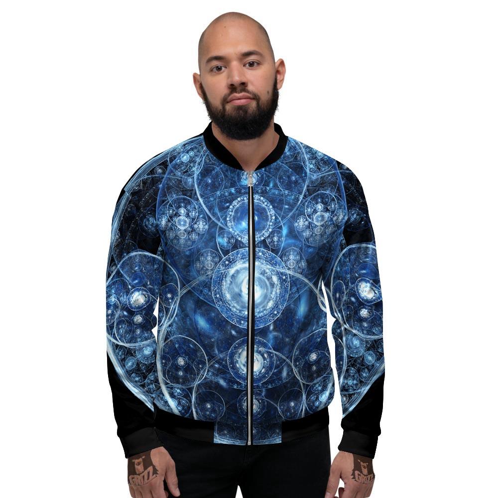 Fractal Steampunk Print Men's Bomber Jacket-grizzshop