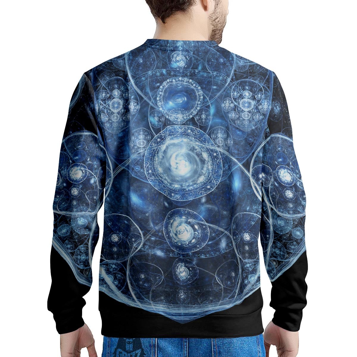 Fractal Steampunk Print Men's Sweatshirt-grizzshop