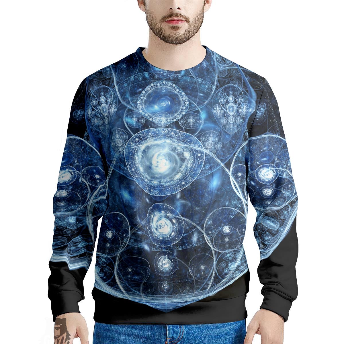 Fractal Steampunk Print Men's Sweatshirt-grizzshop