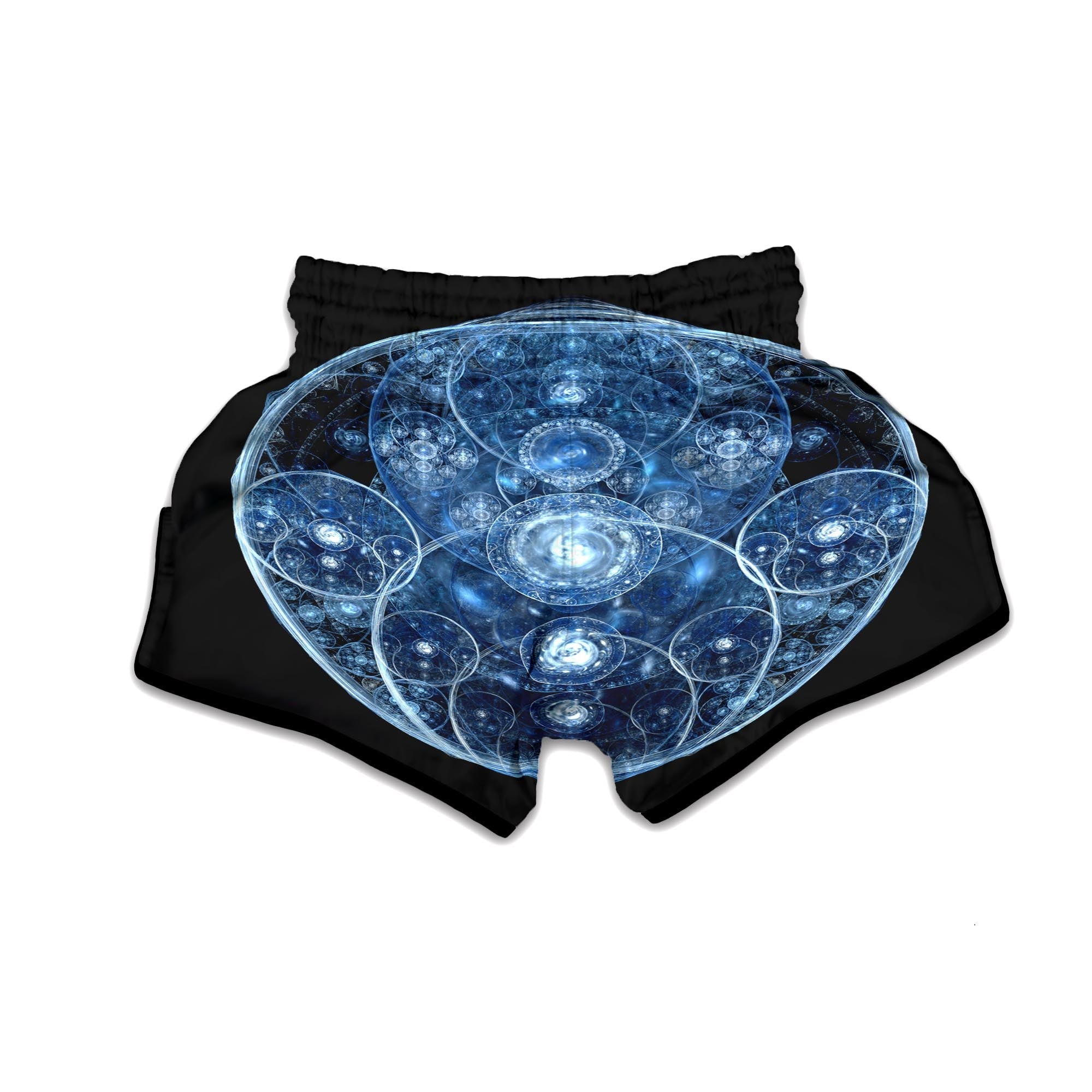 Fractal Steampunk Print Muay Thai Boxing Shorts-grizzshop