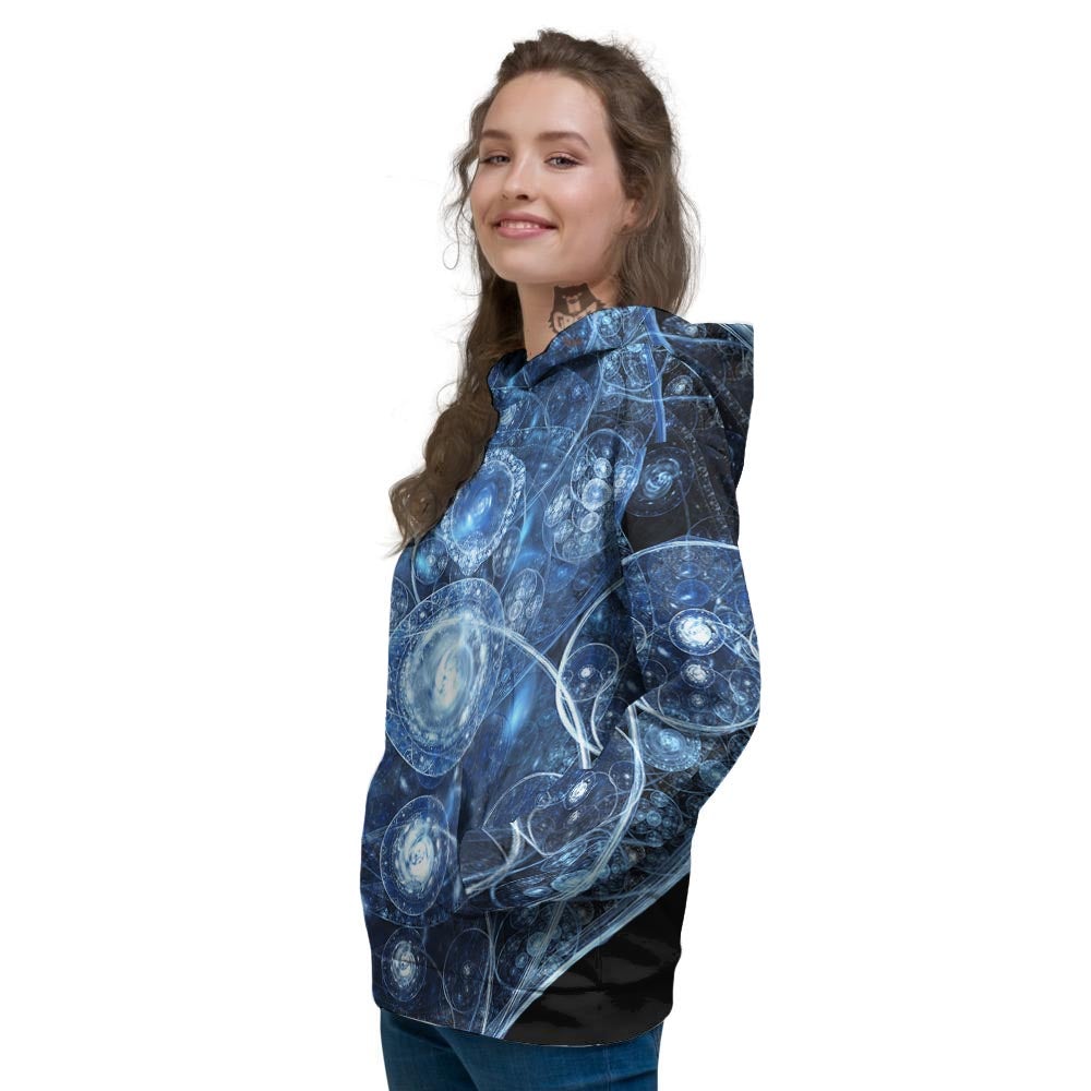 Fractal Steampunk Print Women's Hoodie-grizzshop
