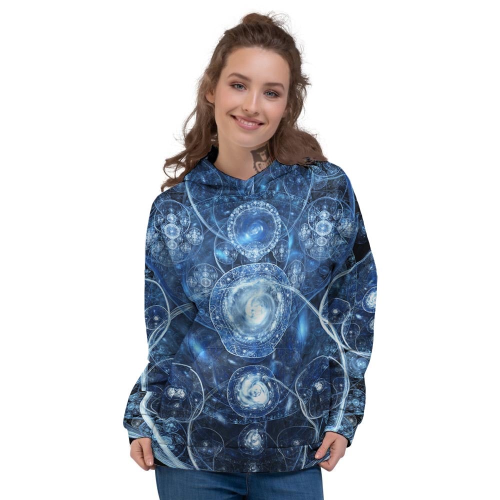 Fractal Steampunk Print Women's Hoodie-grizzshop