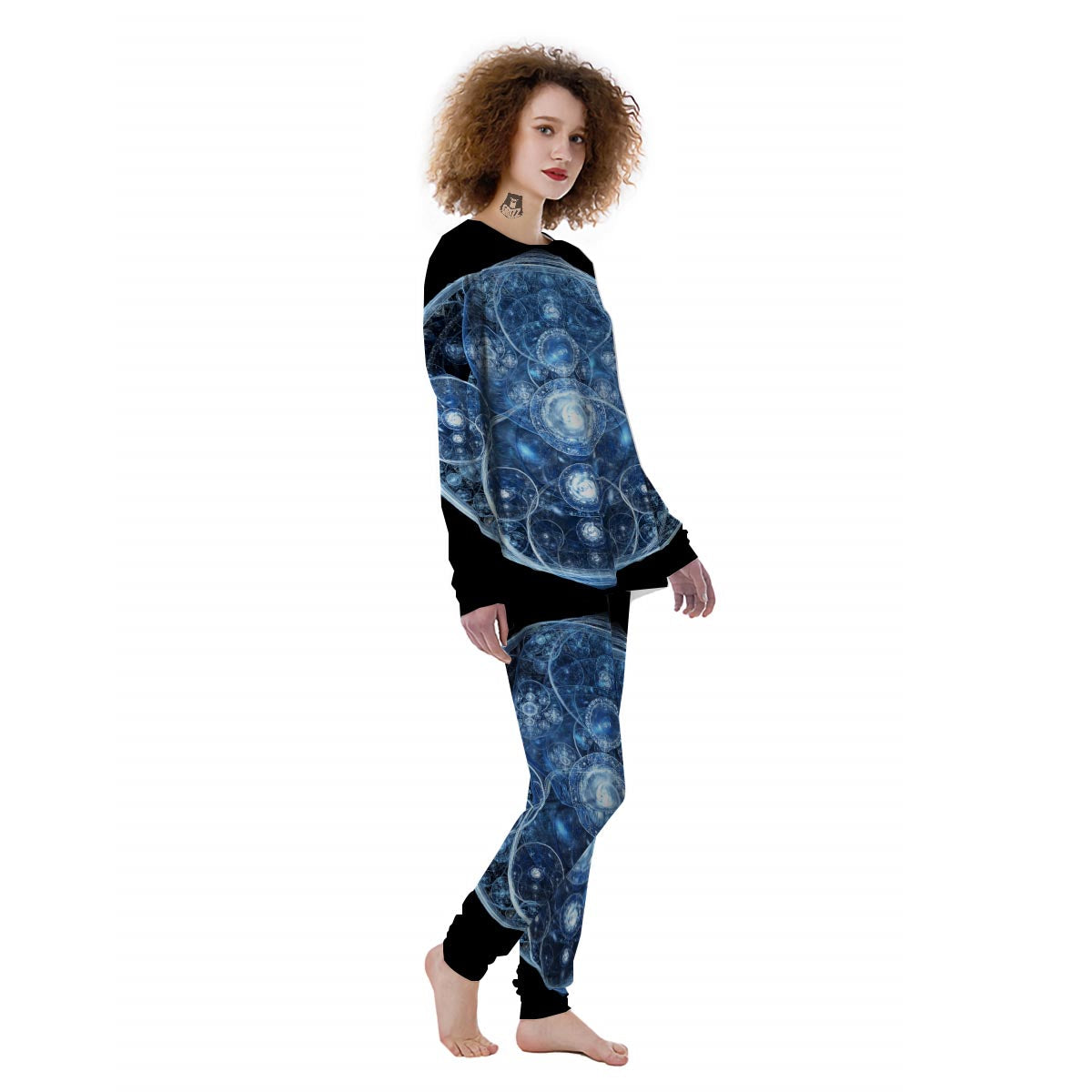 Fractal Steampunk Print Women's Pajamas-grizzshop