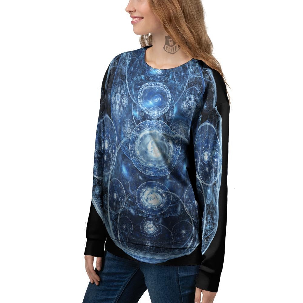 Fractal Steampunk Print Women's Sweatshirt-grizzshop