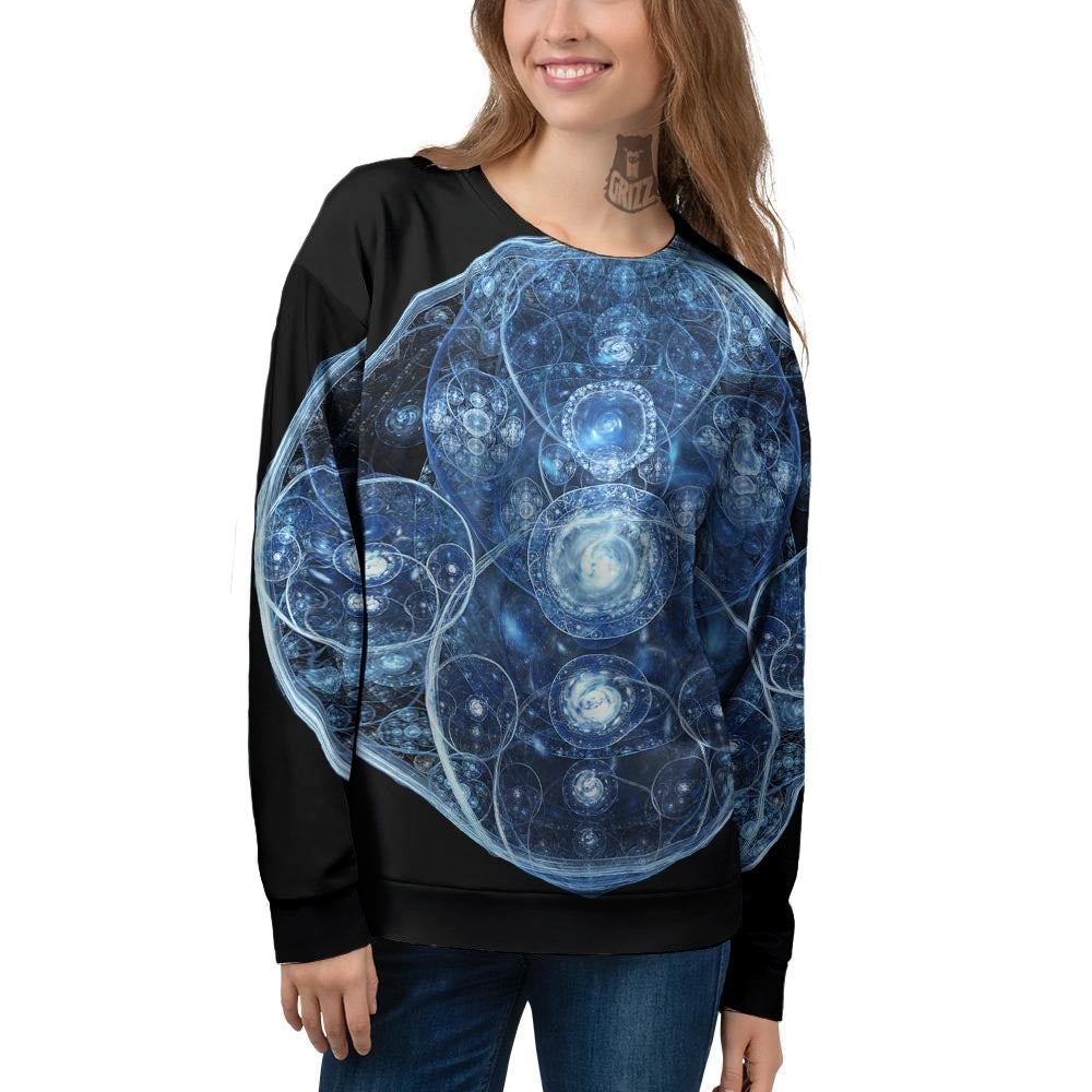 Fractal Steampunk Print Women's Sweatshirt-grizzshop