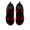 Frangipani Black And Red Print Pattern Black Sneaker-grizzshop