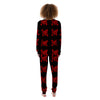 Frangipani Black And Red Print Pattern Women's Pajamas-grizzshop