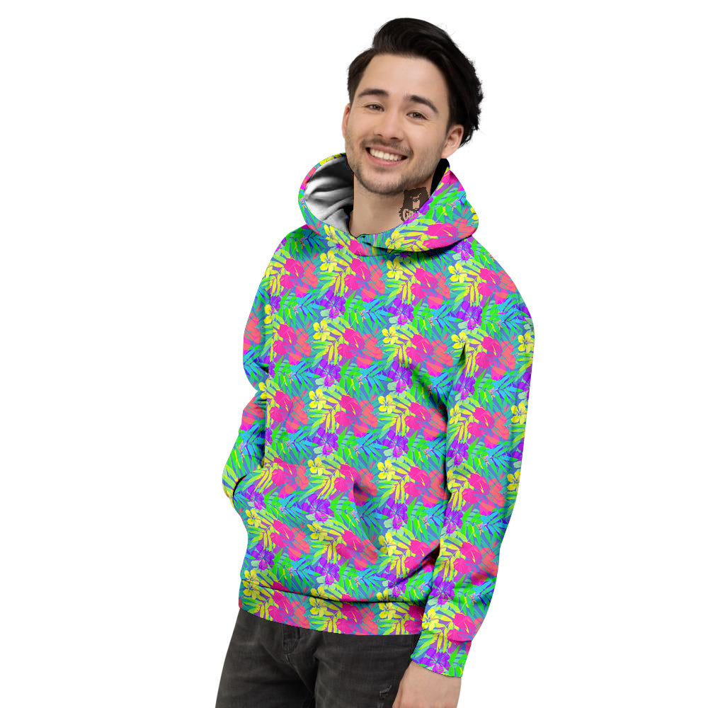 Frangipani Colorful Print Pattern Men's Hoodie-grizzshop