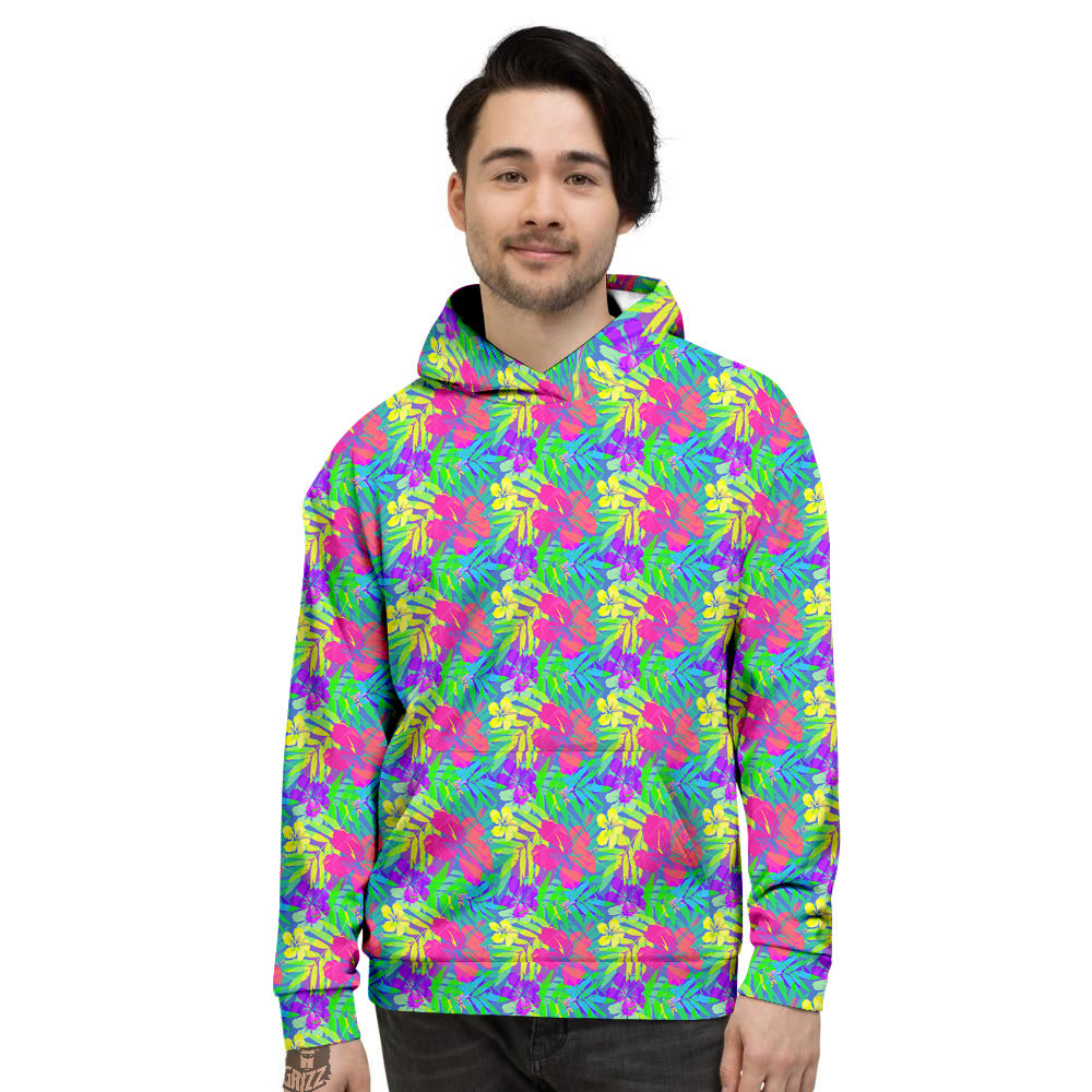 Frangipani Colorful Print Pattern Men's Hoodie-grizzshop