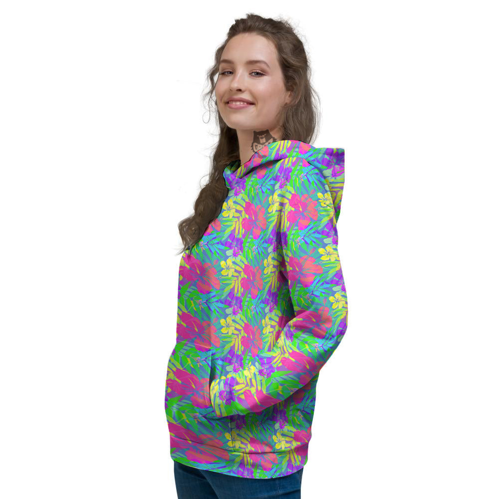 Frangipani Colorful Print Pattern Women's Hoodie-grizzshop