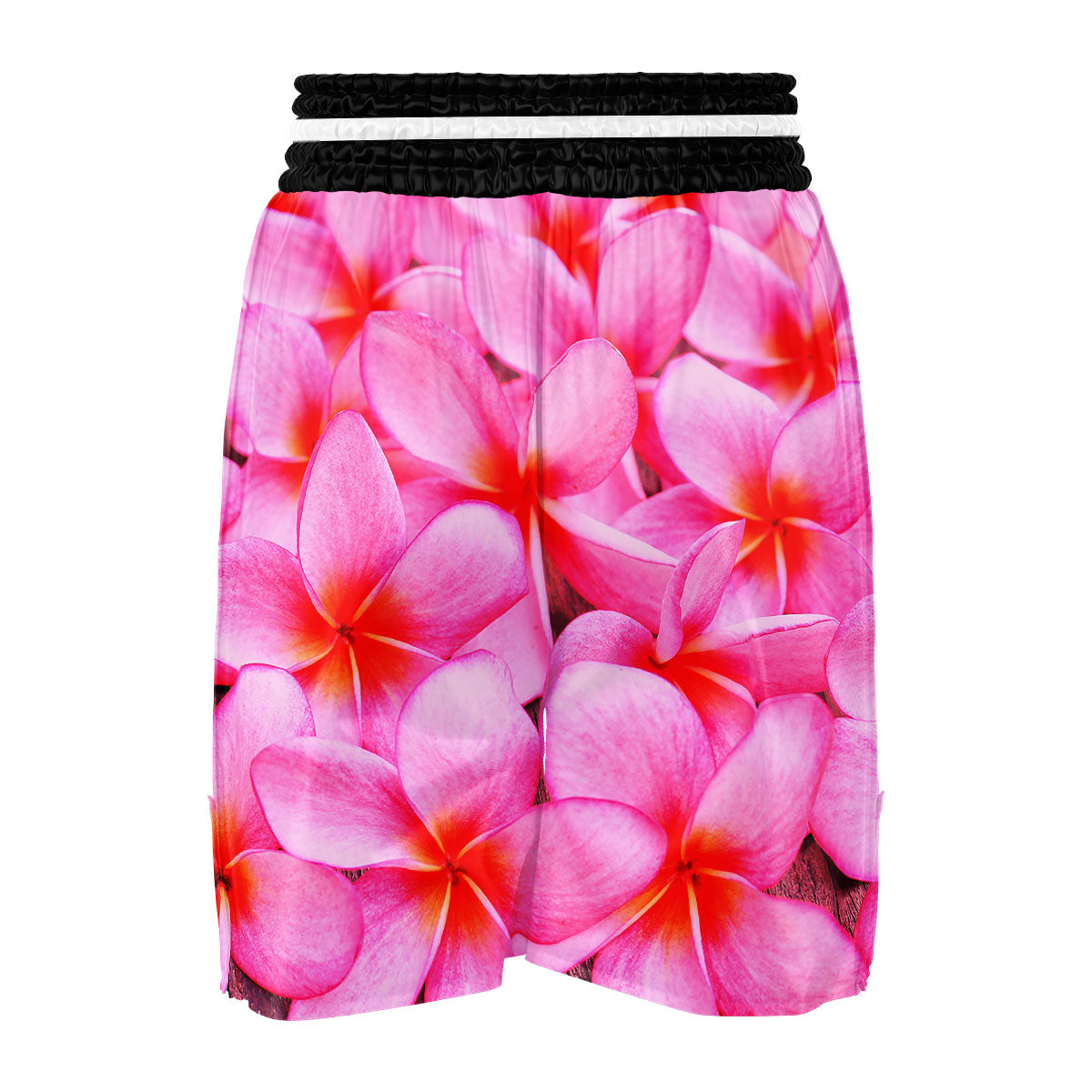 Frangipani Flower Pink Print Boxing Shorts-grizzshop
