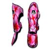 Frangipani Flower Pink Print Muay Thai Shin Guards-grizzshop