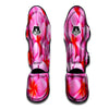 Frangipani Flower Pink Print Muay Thai Shin Guards-grizzshop