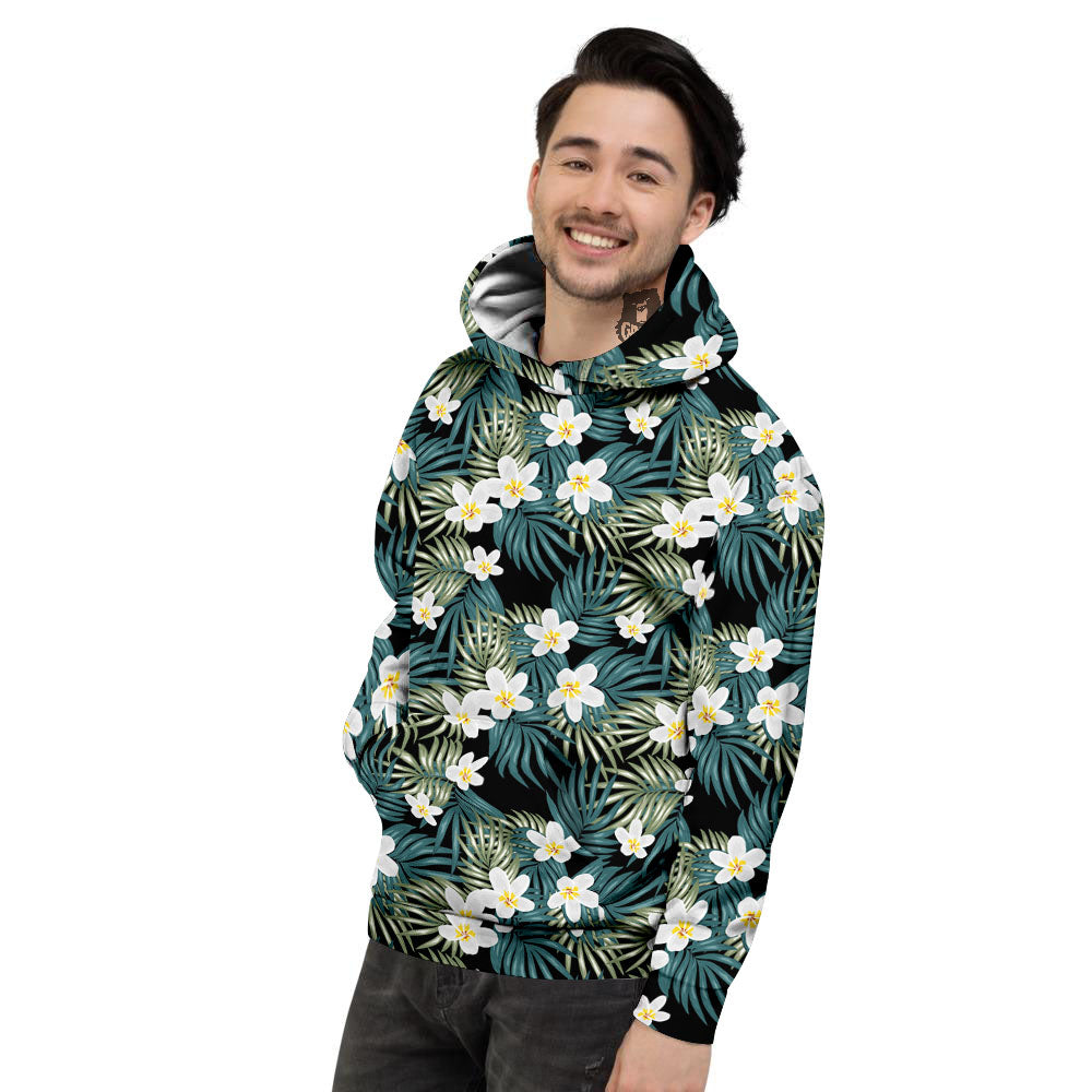 Frangipani Flower Print Pattern Men's Hoodie-grizzshop