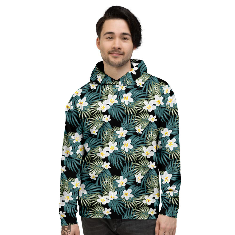 Frangipani Flower Print Pattern Men's Hoodie-grizzshop