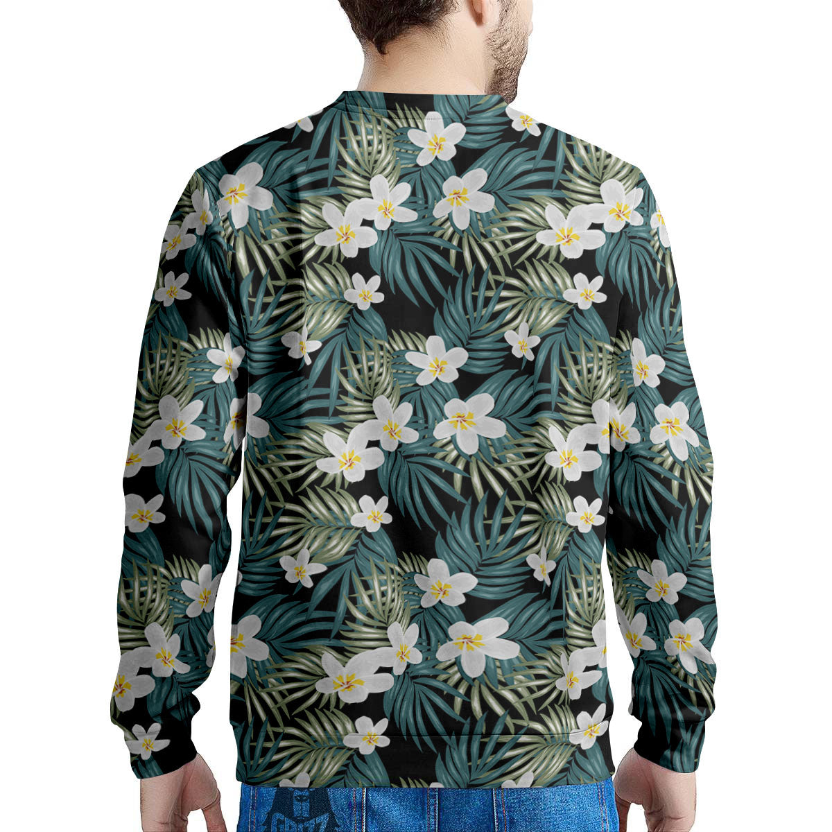 Frangipani Flower Print Pattern Men's Sweatshirt-grizzshop