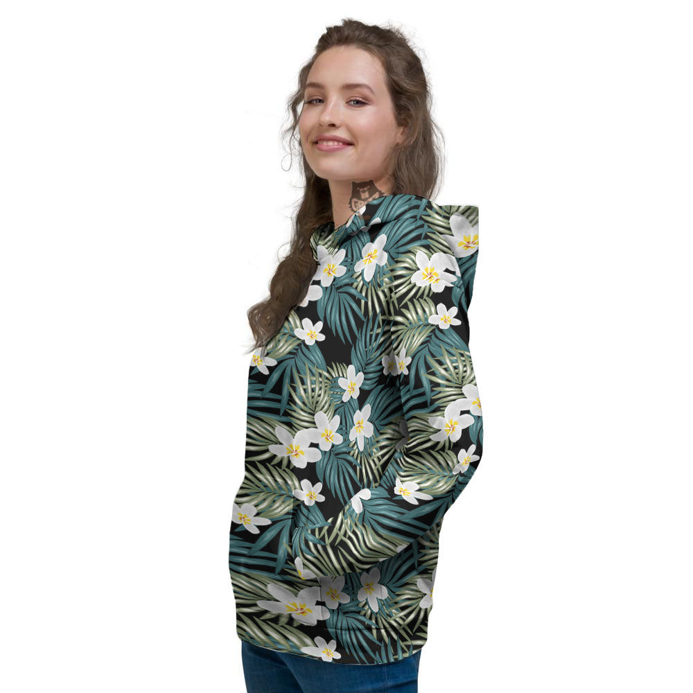 Frangipani Flower Print Pattern Women's Hoodie-grizzshop